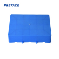 Palette en plastique industrielle Euro HDPE 600x400, petite, empilable, à face unique ventilée, écologique, pour la vente en gros