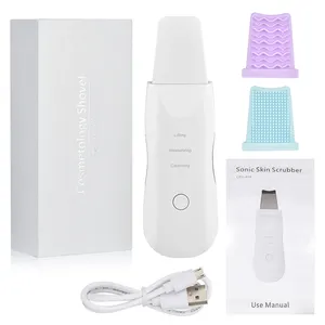 Ultrasonic Facial Scrubber Deep Cleansing Blackhead Removal Pores Machine Cavitation Peeling Skin Scrubber