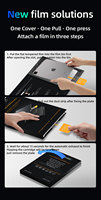 Pelindung Layar Tablet Mewah Mudah Dipasang dengan Tray Applicator Magic Box Penghilang Debu untuk iPad Mini 6 7 air Pro 11 12.9 13