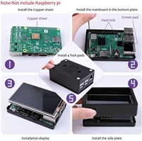 Ahududu Pi için 3B + 3.5 "TFT dokunmatik ekran kılıf dokunmatik kalem ve ısı emici ile ahududu Pi 3 için 320x480 çözünürlük LCD ekran