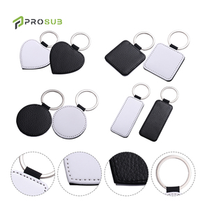 Prosub hình chữ nhật thăng hoa <span class=keywords><strong>Keychain</strong></span> Khoảng Trống Tùy Chỉnh in Ảnh Da thăng hoa Móc khóa thiết kế vòng chìa khóa - Product Image 3