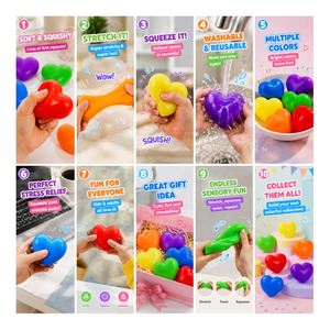 High Quality <b>LED</b> Cube Heart Squeeze Toy Flashing Squishy <b>Ball</b> Stress Relief Fidget Sensory Gift Wholesale Stock - Product Image 5