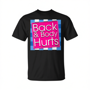 T-shirt de sport avec citation « Back Body Hurts » - Product Image 2