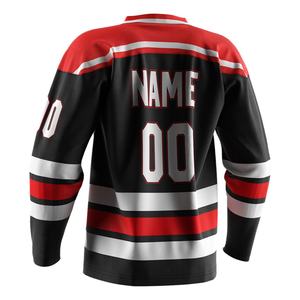 Camiseta de Hockey de Moda para Hombre, Bordada, de Manga Larga, Talla Grande, Sublimada, Uniforme Deportivo - Product Image 4