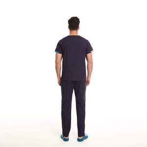 Set di Uniformi Ospedaliere, Abbigliamento da Lavoro per Infermieri e Operatori Sanitari, Completo con Maglietta a Maniche Corte con Colletto a V e Pantaloni - Product Image 5