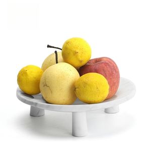 Vassoio Treppiede Moderno in Marmo Stonekocc, Decorazione Multifunzione per Cucina, Soggiorno, Hotel - Product Image 2