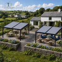 Pergola bioclimatique en aluminium durable et imperméable avec toit à lames orientables, structure thermolaquée et conception résistante aux intempéries pour l'extérieur