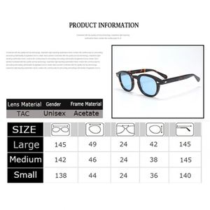 Gafas de Sol Redondas de Acetato Polarizadas con Logotipo Personalizado, Estilo Vintage, para Hombre y Mujer, con Remaches, Protección UV400 - Product Image 6