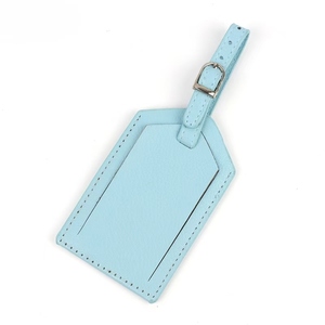 Leather Luggage Baggage Tags ID <strong>Label</strong> <strong>for</strong> <strong>Suitcases</strong> Backpack Card Holder Blank Pu Leather Luggage Tag - Product Image 5