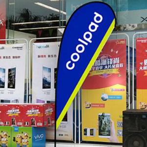 2.1M/2.7M/3.1M/3.4M/4M/4.3M高度泪滴聚酯玻璃纤维旗杆定制徽标彩色数字印刷节日风格 - Product Image 3