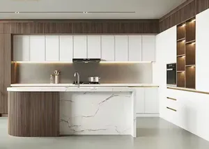 Usine et production de Foshan armoires de cuisine conception de meubles de cuisine personnalisés ensemble complet d'armoires de cuisine