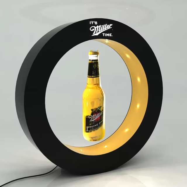 Led Magnetic Floating Wine Bottle Display, Magnetic Levitating Wine Bottle Display