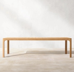 Set da Pranzo per Esterni in Legno di Teak Massiccio, Arredamento da Giardino di Lusso Moderno, Tavolo e Sedie per Hotel, Ville e Resort - Product Image 5