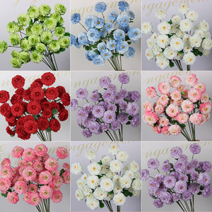 ดอกไม้ประดิษฐ์ผ้าไหมสีเขียวกุหลาบตกแต่งงานแต่งงานทำด้วยมือจัดดอกไม้กลางแจ้งอุปกรณ์ประกอบฉากการถ่ายภาพตกแต่งบ้าน - Product Image 4