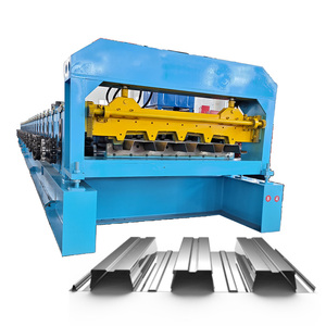 Máquina formadora de rollos de perfil de piso de cubierta automática de gran oferta utilizada para la construcción de cubiertas de piso industrial - Product Image 1