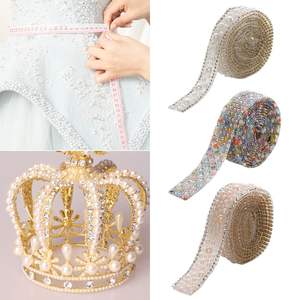 Apliques de hierro para ropa, zapatos, fabricación de cuentas redondas de perlas, decoración de diamantes de imitación, cinta Strass - Product Image 2