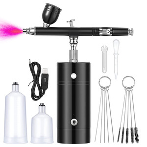 Ensemble d'aérographes électriques avec pompe à air, rechargeable par USB, alimentation par gravité, vitesse réglable, pour travaux d'art, peinture de modèles - Product Image 1