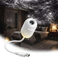 Projecteur d'étoiles USB mini 2 en 1, lumière de nuit 360° °   Lumière d'ambiance rotative pour voiture, chambre d'enfant, maison, chambres à coucher – Outil créatif