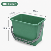 Baiyun Cleaning AF08422 Cubo de fregona rectangular de 10L de plástico PP engrosado con mango ergonómico para el hogar, multicolor