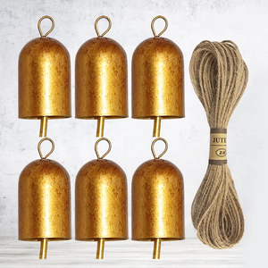 Weisita กระดิ่งโลหะชุบสีทองสำหรับเทศกาลคริสต์มาสตกแต่งลานตรงแบบย้อนยุคงานแกะสลักตามศาสนา - Product Image 3