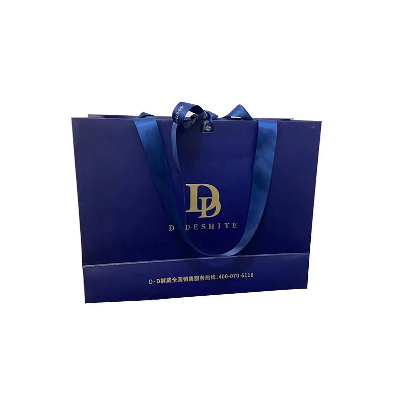 Custom Recycled Cardboard Luxury Paper Gift Bag With Handle For Wedding Jewelry Shopping Bag Packaging With Your Own Brand Logo