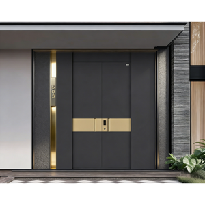 Puerta <span class=keywords><strong>de</strong></span> Aluminio Fundido Resistente a la Intemperie, Estilo Americano, <span class=keywords><strong>Precio</strong></span> <span class=keywords><strong>de</strong></span> Fábrica, para Exteriores Residenciales, Personalizada, Clásica - Product Image 3