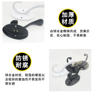 Zinc Alloy Wall <b>Hooks</b> Round Self <b>Adhesive</b> Coat And Cap Hangers For Bathroom Cabinet Use - Product Image 2