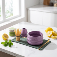 Kit d'accessoires pour la cérémonie du thé japonaise, fouet en bambou, ensemble d'accessoires avec pot de rangement pour la poudre, pour la préparation du thé vert à domicile