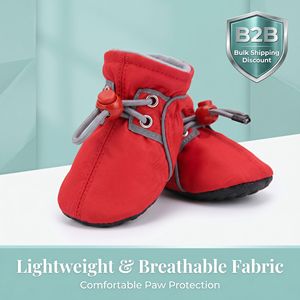 Scarpe per Cani in Tessuto Morbido, Impermeabili, Antiscivolo, Calde e Resistenti all'Usura - Stile Casual con Motivo Decorativo a Tinta Unita per Tutte <span class=keywords><strong>le</strong></span> Stagioni - Product Image 3