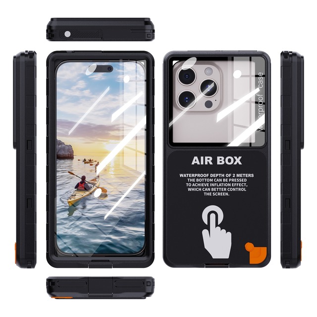 New Diving Waterproof Safe Phone case for iPhone 16 15 14 13 12 11 Pro/Max/Plus Shock-proof Rear Anti-fingerprint Back Cover