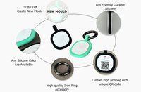 Neuankömmling Dog Tracking Schlüssel bund QR-Code Drucken Silikon Pet Tag RFID Tag Custom