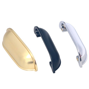 <span class=keywords><strong>Poignées</strong></span> d'armoires de cuisine <span class=keywords><strong>noires</strong></span> et chromées <span class=keywords><strong>poignées</strong></span> de traction de tasse de coquille - Product Image 5