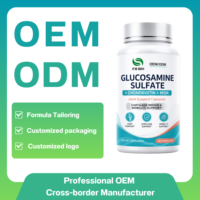 Capsules de Glucosamine Sulfate, Chondroïtine et MSM, Complément de Soutien Articulaire Haute Concentration, OEM ODM Marque Privée, Sans OGM et Sans Gluten