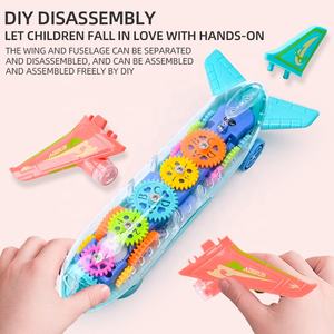 Nouvel arrivage d'<span class=keywords><strong>avion</strong></span> à engrenages pour enfants Démontage électrique DIY Drive Space Adventures <span class=keywords><strong>Combat</strong></span> Transport <span class=keywords><strong>Avion</strong></span> Jouet - Product Image 2