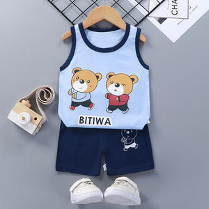 Conjunto de Verano de 2 Piezas para Bebé Niño, Chaleco sin Mangas, 100% Algodón, Ropa Infantil - Product Image 6