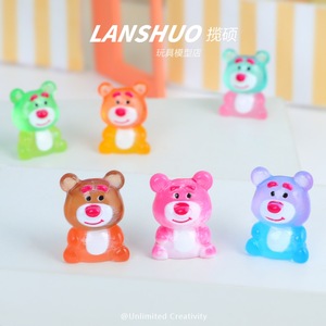 <b>Rainbow</b> <b>Candy</b> DIY Creative Studio Resin Bear Doll Colorful Cartoon Animal Keychain Pendant Home Decoration Artistic Craft - Product Image 4