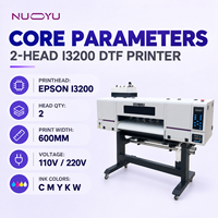 Imprimante de transfert textile DTF A1 avec 2 têtes I3200, machine à film PET 600 mm pour T-shirts, sweats à capuche et vêtements personnalisés, certifiée CE, Hansen Board