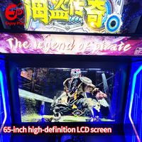 Machine de jeu de tir The Legend of Pirate pour 2 joueurs, simulateur d'arcade avec pistolet Gatling en métal de 65 pouces, compatible espagnol