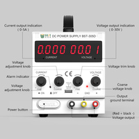 Catu Daya DC Teratur, BST- 305D Variabel Presisi Dapat Disesuaikan 30V 5A Output Tunggal dengan Port USB