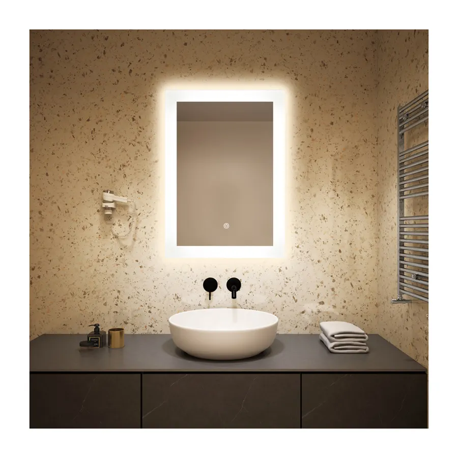 Hotel Backlit Illuminated Decorative Vanity Smart Led Bathroom Mirror