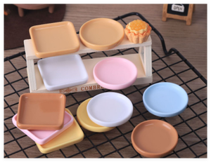 Set Miniatura di Vassoi da Tè per Casa delle Bambole, Dipinti a Mano, Stile Cartone Animato Kawaii, Giocattoli da <span class=keywords><strong>Cucina</strong></span> per Bambini, Ornamento Natalizio - Product Image 5