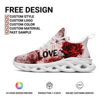 Sneakers de course à semelle compensée style gothique avec impression graphique personnalisée pour hommes et femmes OEM/ODM FN003-26025002-2