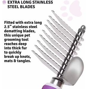 <span class=keywords><strong>Il</strong></span> nuovo pettine per cani e gatti 2025 viene fornito con un manico lungo 2.5 pollici e una lama di sicurezza in acciaio inossidabile per districare i capelli. - Product Image 5