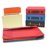 Valise pliable haut de gamme en carton écologique avec fermeture magnétique, boîtes d'emballage cadeau personnalisables