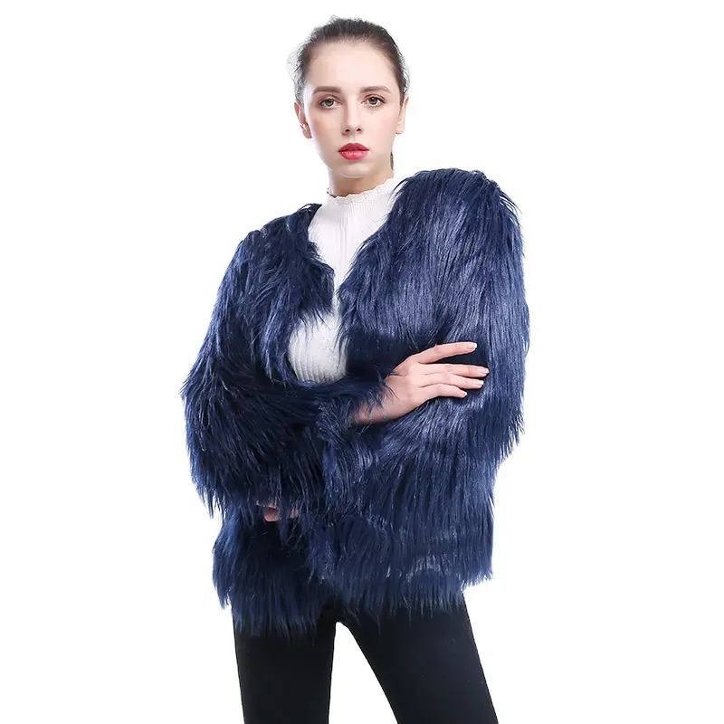 सर्दियों महिला फर कोट उत्तरी सर्दियों अशुद्ध फर ऊपर का कपड़ा Windbreaker दोनों पक्ष कोट महिला पंक Parka जैकेट ब्रांड ओवरकोट