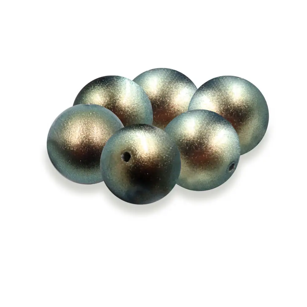 7mm 8mm High Luster Iridescent Pearl Beads Sequin Glass Beads Round Pearl For Jewelry Making