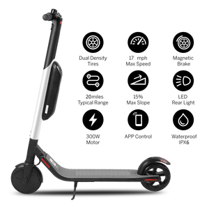 Trottinette électrique ES4, étanche IP54, autonomie de 20 milles, batterie haute capacité de 356 Wh, vitesse de 17 MPH, puissance de 600 W, moteur de 300 W, 3,5 H, ES4 E-scoot - Product Image 1