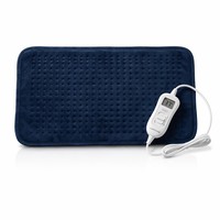 Coussin chauffant électrique bleu marine pour le marché européen, 30x60cm, 9 niveaux de température, arrêt automatique 12h, emballage personnalisé