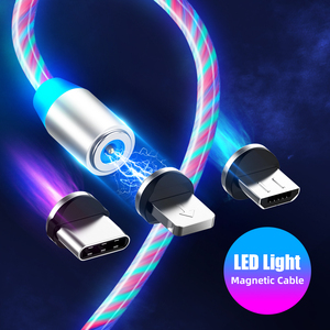 LED Débit USB Chargeur Câble Lampe Briller Chargeur Lueur Chargeur Magnétique Connexion Rapide Magnétique Trois-en-un USB Câble Compatible - Product Image 4