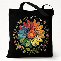 Sac fourre-tout promotionnel en toile noire personnalisé grand format avec logo et fermeture éclair pour étudiants
